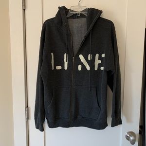 LINE VINTAGE MEN’S ZIPPERED HOODIE SWEATSHIRT SIZE S